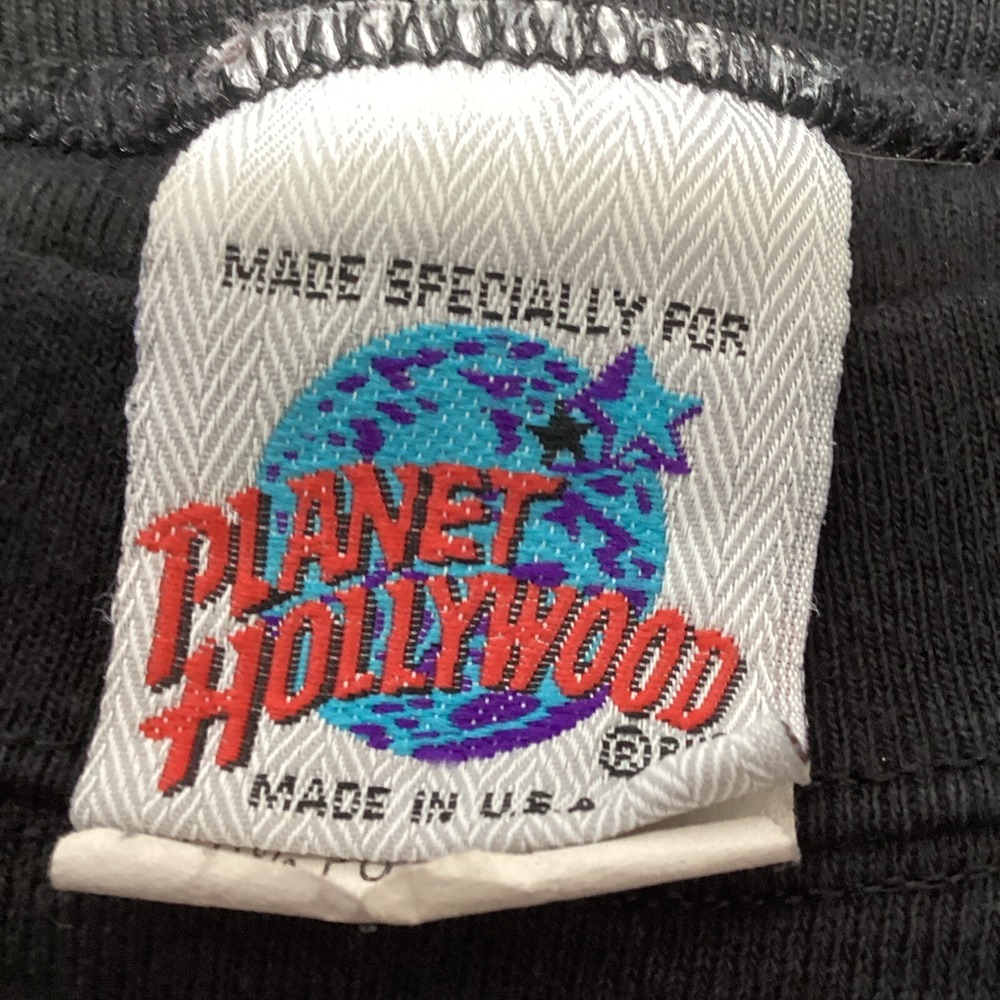VTG Planet Hollywood Orlando Sweatshirt Mens Small Black Embroidered USA Made - Picture 3 of 5